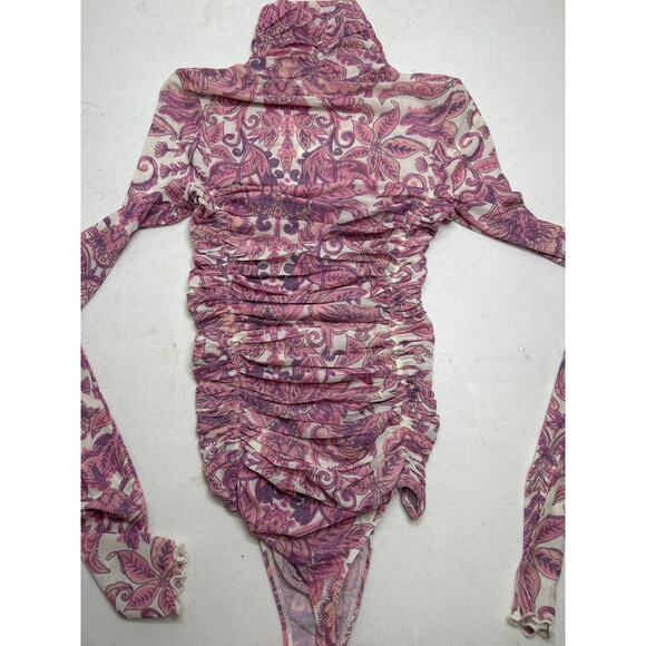 NWOT Free People X Revolve Under It All Printed Bodysuit in Peony Combo. Size XS - Picture 5 of 7